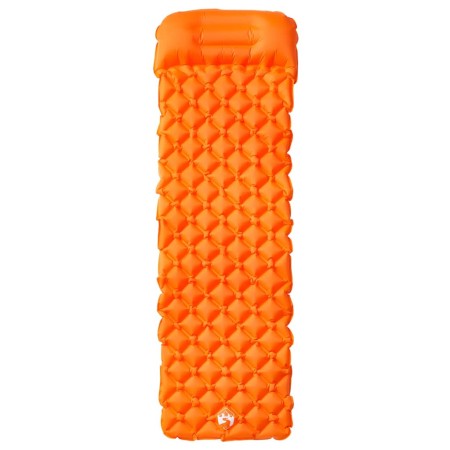 vidaXL Aufblasbare Isomatte mit Kissen Orange