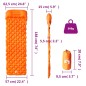 vidaXL Aufblasbare Isomatte mit Kissen Orange vidaXL Aufblasbare Isomatte mit Kissen Orange