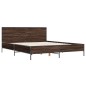 vidaXL Bettgestell Braun Eichen-Optik 140x200 cm Holzwerkstoff Metall vidaXL Bettgestell Braun Eichen-Optik 140x200 cm Holzwerkstoff Metall
