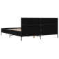 vidaXL Bettgestell Schwarz 140x200 cm Holzwerkstoff und Metall vidaXL Bettgestell Schwarz 140x200 cm Holzwerkstoff und Metall