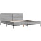 vidaXL Bettgestell Grau Sonoma 180x200 cm Holzwerkstoff und Metall vidaXL Bettgestell Grau Sonoma 180x200 cm Holzwerkstoff und Metall