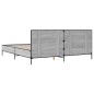 vidaXL Bettgestell Grau Sonoma 180x200 cm Holzwerkstoff und Metall vidaXL Bettgestell Grau Sonoma 180x200 cm Holzwerkstoff und Metall