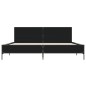 vidaXL Bettgestell Schwarz 200x200 cm Holzwerkstoff und Metall vidaXL Bettgestell Schwarz 200x200 cm Holzwerkstoff und Metall