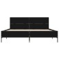 vidaXL Bettgestell Schwarz 120x190 cm Holzwerkstoff und Metall vidaXL Bettgestell Schwarz 120x190 cm Holzwerkstoff und Metall