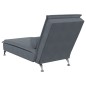 vidaXL Massage-Chaiselongue mit Nackenrolle Dunkelgrau Samt vidaXL Massage-Chaiselongue mit Nackenrolle Dunkelgrau Samt