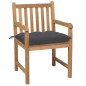 Gartenstühle 4 Stk. mit Anthrazit Kissen Massivholz Teak Gartenstühle 4 Stk. mit Anthrazit Kissen Massivholz Teak