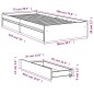 vidaXL Bettgestell mit Schubladen Grau Sonoma 75x190 cm Holzwerkstoff vidaXL Bettgestell mit Schubladen Grau Sonoma 75x190 cm Holzwerkstoff