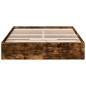 vidaXL Bettgestell mit Schubladen Räuchereiche 140x200cm Holzwerkstoff vidaXL Bettgestell mit Schubladen Räuchereiche 140x200cm Holzwerkstoff