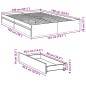 vidaXL Bettgestell mit Schubladen Räuchereiche 140x200cm Holzwerkstoff vidaXL Bettgestell mit Schubladen Räuchereiche 140x200cm Holzwerkstoff