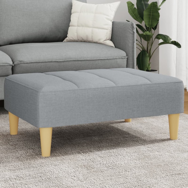 vidaXL Fußhocker Hellgrau 77x55x31 cm Stoff vidaXL Fußhocker Hellgrau 77x55x31 cm Stoff