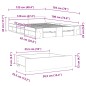 vidaXL Bettgestell mit Schubladen Betongrau 120x190 cm Holzwerkstoff vidaXL Bettgestell mit Schubladen Betongrau 120x190 cm Holzwerkstoff