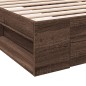 vidaXL Bettgestell mit Schublade Braun Eichen-Optik 90x200 cm vidaXL Bettgestell mit Schublade Braun Eichen-Optik 90x200 cm