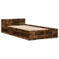 vidaXL Bettgestell mit Schublade Räuchereiche 90x200 cm Holzwerkstoff vidaXL Bettgestell mit Schublade Räuchereiche 90x200 cm Holzwerkstoff