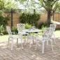 vidaXL 5-tlg. Garten-Essgruppe Weiß Aluminiumguss vidaXL 5-tlg. Garten-Essgruppe Weiß Aluminiumguss