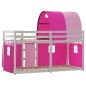 vidaXL Etagenbett mit Vorhängen Rosa 80x200 cm Massivholz Kiefer vidaXL Etagenbett mit Vorhängen Rosa 80x200 cm Massivholz Kiefer