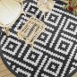 vidaXL Outdoor-Teppich Weiß und Schwarz Ø200 cm PP vidaXL Outdoor-Teppich Weiß und Schwarz Ø200 cm PP