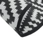 vidaXL Outdoor-Teppich Weiß und Schwarz Ø200 cm PP vidaXL Outdoor-Teppich Weiß und Schwarz Ø200 cm PP
