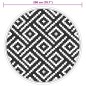 vidaXL Outdoor-Teppich Weiß und Schwarz Ø200 cm PP vidaXL Outdoor-Teppich Weiß und Schwarz Ø200 cm PP