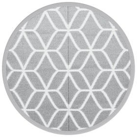 vidaXL Outdoor-Teppich Grau Ø120 cm PP