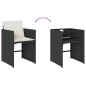 vidaXL 11-tlg. Garten-Essgruppe mit Kissen Schwarz Poly Rattan vidaXL 11-tlg. Garten-Essgruppe mit Kissen Schwarz Poly Rattan