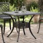 vidaXL Gartentisch Schwarz 80x80x75 cm Aluminiumguss vidaXL Gartentisch Schwarz 80x80x75 cm Aluminiumguss