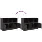vidaXL Sideboard Schwarz 99x39x73 cm Stahl vidaXL Sideboard Schwarz 99x39x73 cm Stahl