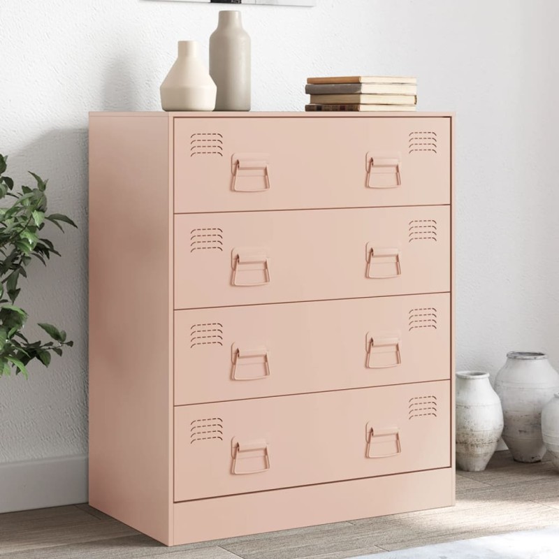 vidaXL Sideboard Rosa 67x39x83 cm Stahl vidaXL Sideboard Rosa 67x39x83 cm Stahl