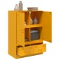 vidaXL Highboard Senfgelb 67x39x95 cm Stahl vidaXL Highboard Senfgelb 67x39x95 cm Stahl
