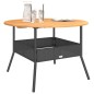 vidaXL Gartentisch mit Holzplatte Schwarz Ø110x71 cm Poly Rattan vidaXL Gartentisch mit Holzplatte Schwarz Ø110x71 cm Poly Rattan