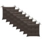Gartenstühle mit Taupe Kissen 8 Stk. Massivholz Teak Gartenstühle mit Taupe Kissen 8 Stk. Massivholz Teak