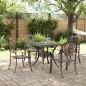 vidaXL 5-tlg. Garten-Essgruppe Bronzen Aluminiumguss vidaXL 5-tlg. Garten-Essgruppe Bronzen Aluminiumguss