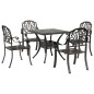 vidaXL 5-tlg. Garten-Essgruppe Bronzen Aluminiumguss vidaXL 5-tlg. Garten-Essgruppe Bronzen Aluminiumguss