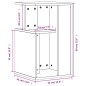 vidaXL Beistelltisch Räuchereiche 35x35x60 cm Holzwerkstoff vidaXL Beistelltisch Räuchereiche 35x35x60 cm Holzwerkstoff