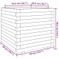 vidaXL Pflanzkübel Weiß 50x50x49,5 cm Massivholz Kiefer vidaXL Pflanzkübel Weiß 50x50x49,5 cm Massivholz Kiefer