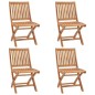 Klappbare Gartenstühle 4 Stk. Massivholz Teak Klappbare Gartenstühle 4 Stk. Massivholz Teak