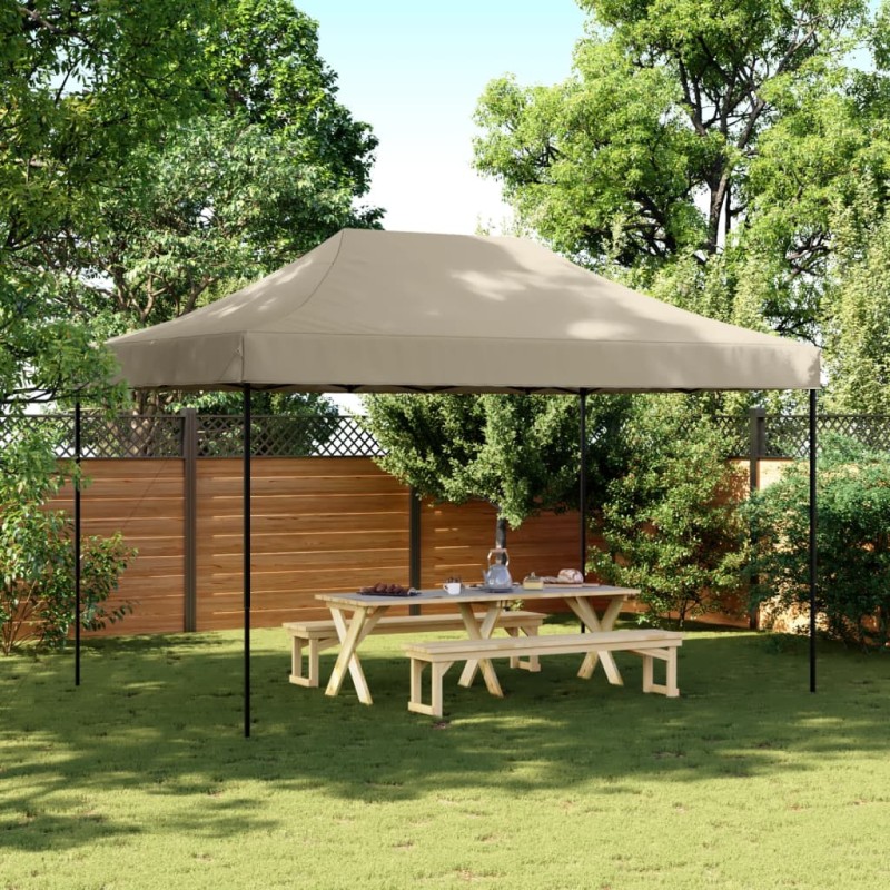vidaXL Partyzelt Faltbar Pop-Up Taupe 440x292x315 cm vidaXL Partyzelt Faltbar Pop-Up Taupe 440x292x315 cm