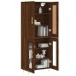 Highboard Braun Eichen-Optik 69,5x34x180 cm Holzwerkstoff