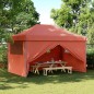 vidaXL Partyzelt Faltbar Pop-Up mit 4 Seitenteilen Terrakottarot vidaXL Partyzelt Faltbar Pop-Up mit 4 Seitenteilen Terrakottarot