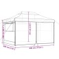vidaXL Partyzelt Faltbar Pop-Up mit 4 Seitenteilen Terrakottarot vidaXL Partyzelt Faltbar Pop-Up mit 4 Seitenteilen Terrakottarot