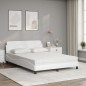 vidaXL Bett mit Matratze Weiß 120x200 cm Kunstleder vidaXL Bett mit Matratze Weiß 120x200 cm Kunstleder