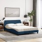 vidaXL Bett mit Matratze Blau 140x190 cm Stoff vidaXL Bett mit Matratze Blau 140x190 cm Stoff