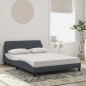 vidaXL Bett mit Matratze Dunkelgrau 140x190 cm Samt vidaXL Bett mit Matratze Dunkelgrau 140x190 cm Samt