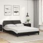 vidaXL Bett mit Matratze Schwarz und Weiß 140x190 cm Kunstleder vidaXL Bett mit Matratze Schwarz und Weiß 140x190 cm Kunstleder