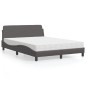 vidaXL Bett mit Matratze Grau 140x190 cm Kunstleder vidaXL Bett mit Matratze Grau 140x190 cm Kunstleder
