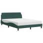 vidaXL Bett mit Matratze Dunkelgrün 140x200 cm Samt vidaXL Bett mit Matratze Dunkelgrün 140x200 cm Samt