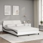 vidaXL Bett mit Matratze Weiß und Schwarz 140x200 cm Kunstleder vidaXL Bett mit Matratze Weiß und Schwarz 140x200 cm Kunstleder