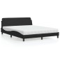 vidaXL Bett mit Matratze Schwarz 160x200 cm Kunstleder vidaXL Bett mit Matratze Schwarz 160x200 cm Kunstleder