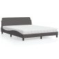 vidaXL Bett mit Matratze Grau 160x200 cm Kunstleder vidaXL Bett mit Matratze Grau 160x200 cm Kunstleder