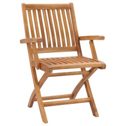 Klappbare Gartenstühle 6 Stk. Massivholz Teak