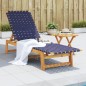 vidaXL Sonnenliege mit Tisch Dunkelblau Massivholz Akazie und Stoff vidaXL Sonnenliege mit Tisch Dunkelblau Massivholz Akazie und Stoff